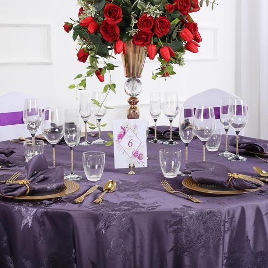 New design Purple festival fancy tablecloth