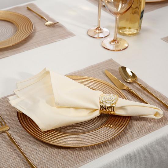 Milk white napkins